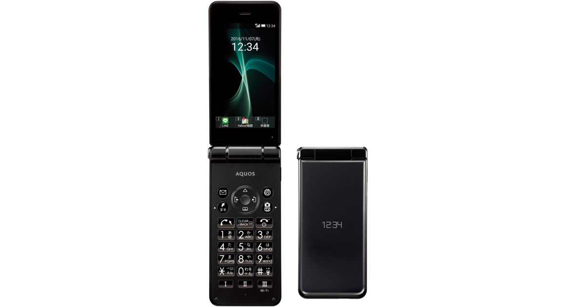 ソフトバンクとワイモバイル、LINEも使える「AQUOS ケータイ2」を10/28
