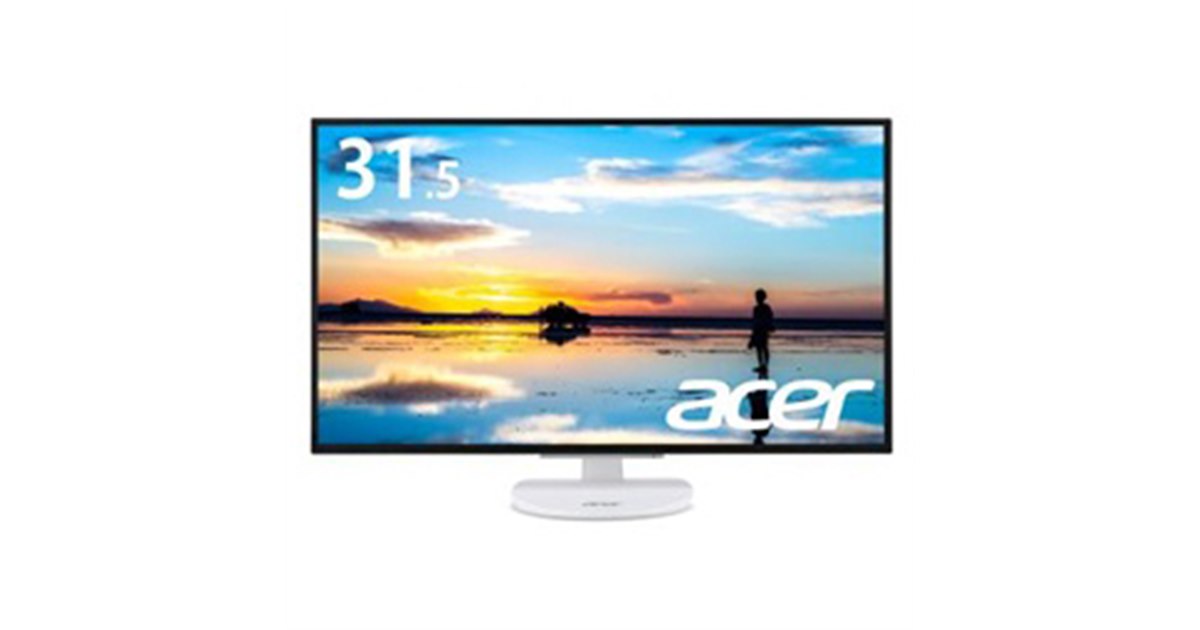 エイサー ER320HQ 31.5インチ ディスプレイ フルHD モニター エイサー、非光沢IPSパネル採用の31.5型フルHD液晶「ER320HQwmidx