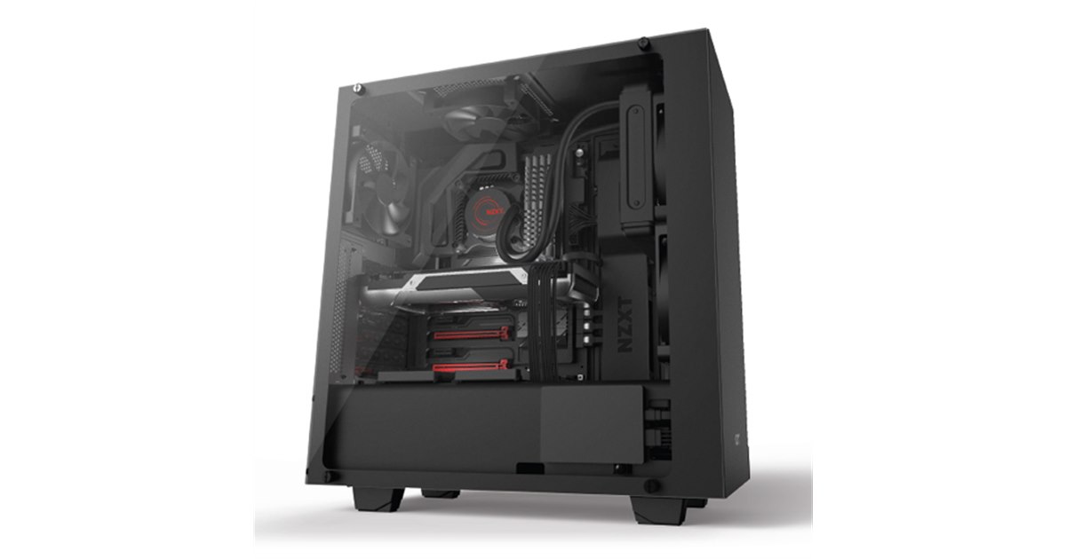 NZXT ミドルタワー型PCケース　CA-S340W-B1 NZXT S340 CA-S340W-B1 Glossy Black Mid Tower Computer Case