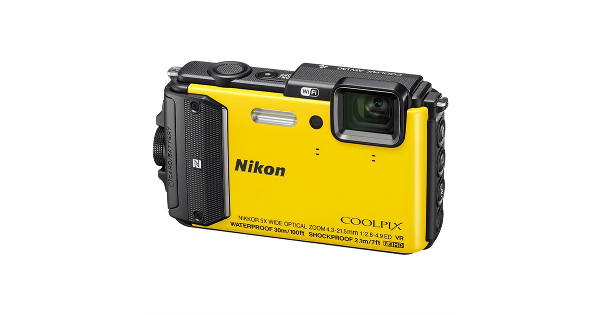 【防水・耐衝撃・Wi-Fi搭載】Nikon COOLPIX AW130 イエロー ニコン、水深30m対応デジカメ「COOLPIX AW130」に新色イエローと