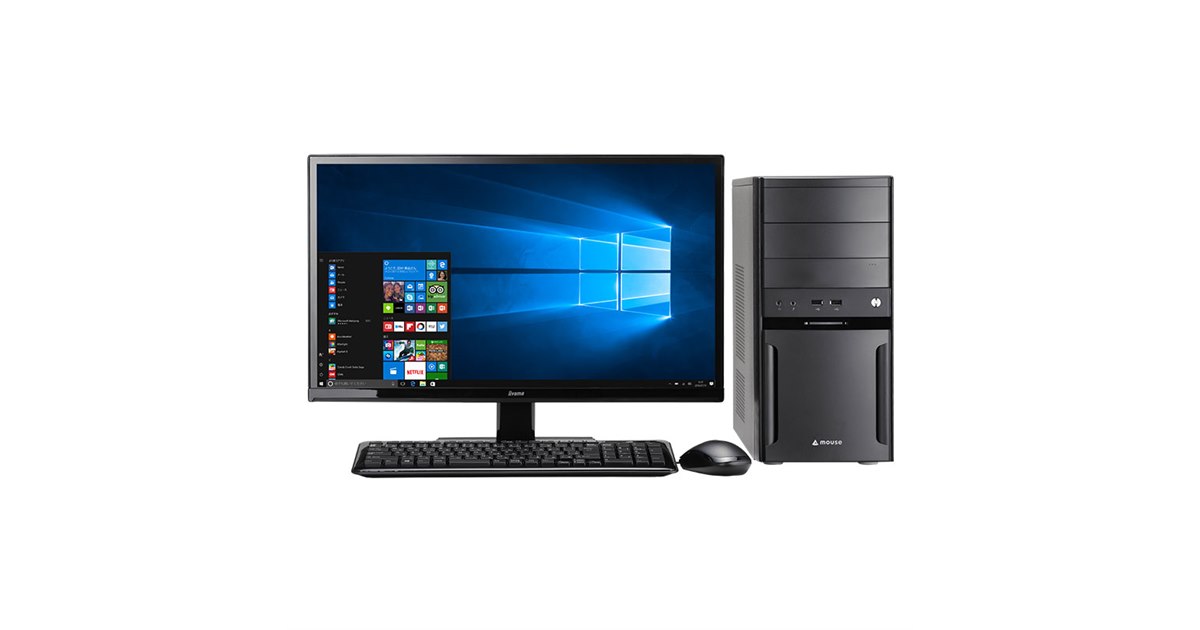 k*4様 mouse ブラック デスクトップPC 最新の第 9 世代インテル CPU 搭載デスクトップパソコンを 8万円台から