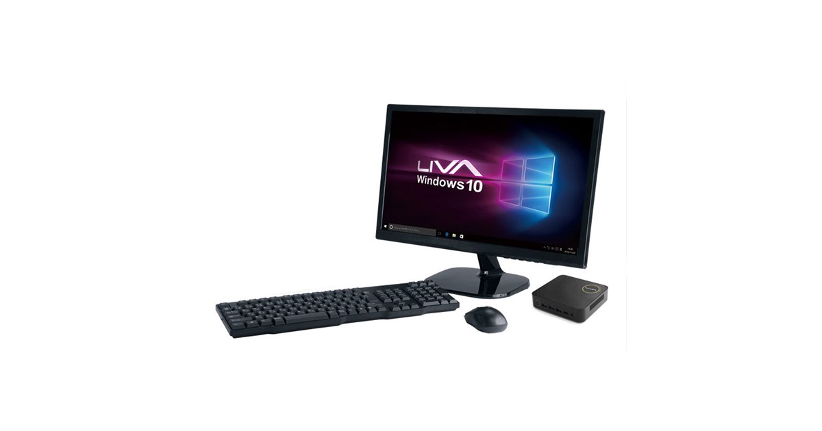 リンクス、小型PC「LIVA Z」に液晶ディスプレイを同梱したモデル