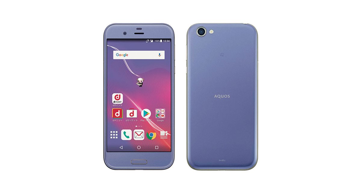 AQUOS スマートフォン NTT docomo ドコモ、788Mbpsの高速通信や高画質なHDRに対応した「AQUOS R SH-03J