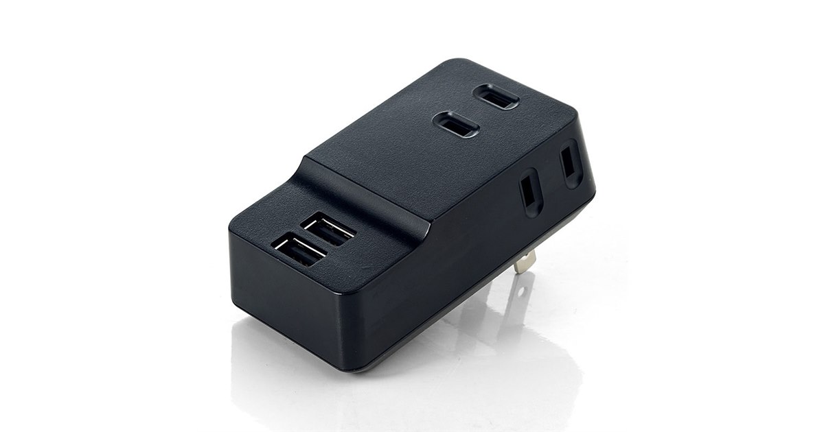 サンワ、コンセントタップ付きUSB充電器「700-AC016BK」 - 価格.com