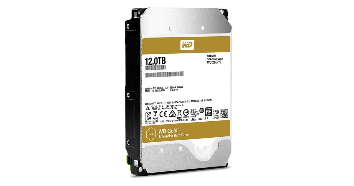 WD、大容量12TBモデルの「WD Gold」を10月より出荷開始 - 価格.com