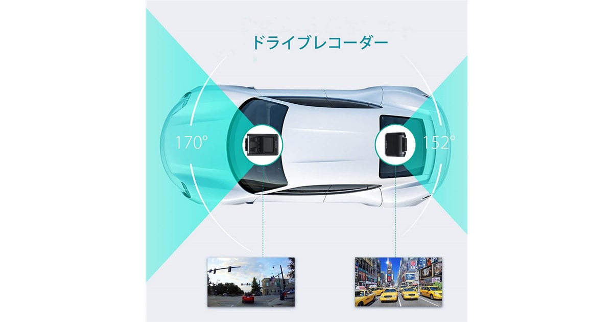 ■新品未使用品■AUKEY 1080P前後2カメラドライブレコーダー AUKEY 超絶人気のドライブレコーダー DR02Dが今より3500円オフ