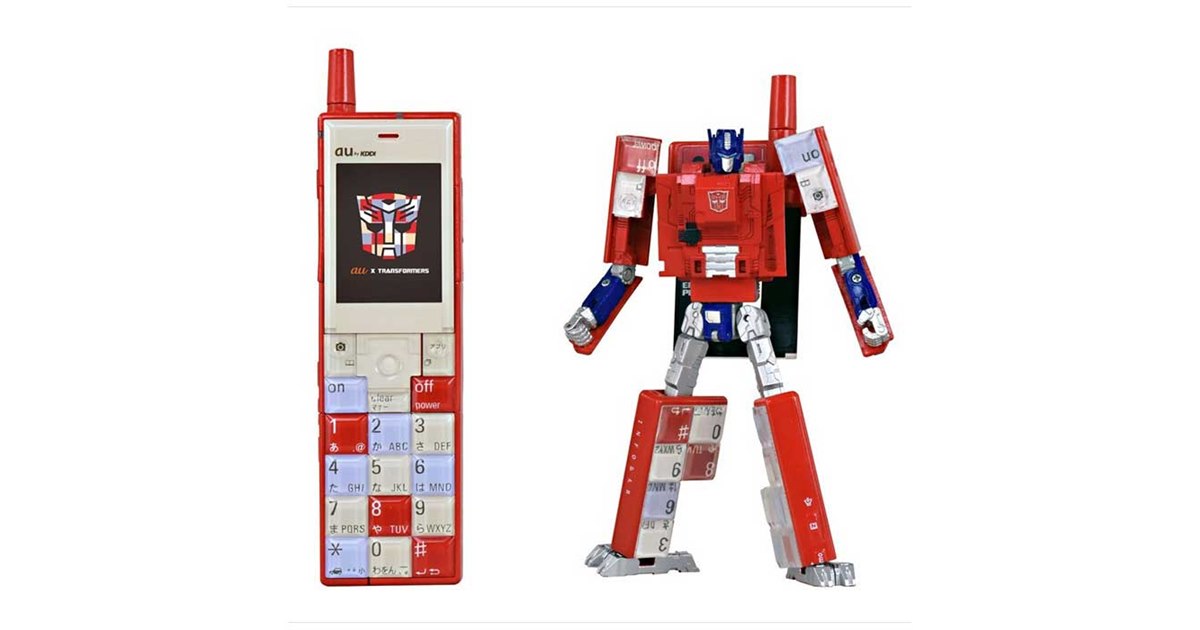 au、初代「INFOBAR」に変形するトランスフォーマー限定モデルを一般