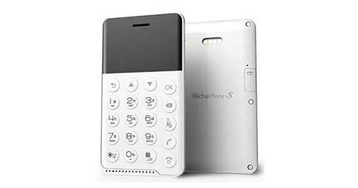 カードサイズの携帯電話「NichePhone-S」、ラスタバナナネット
