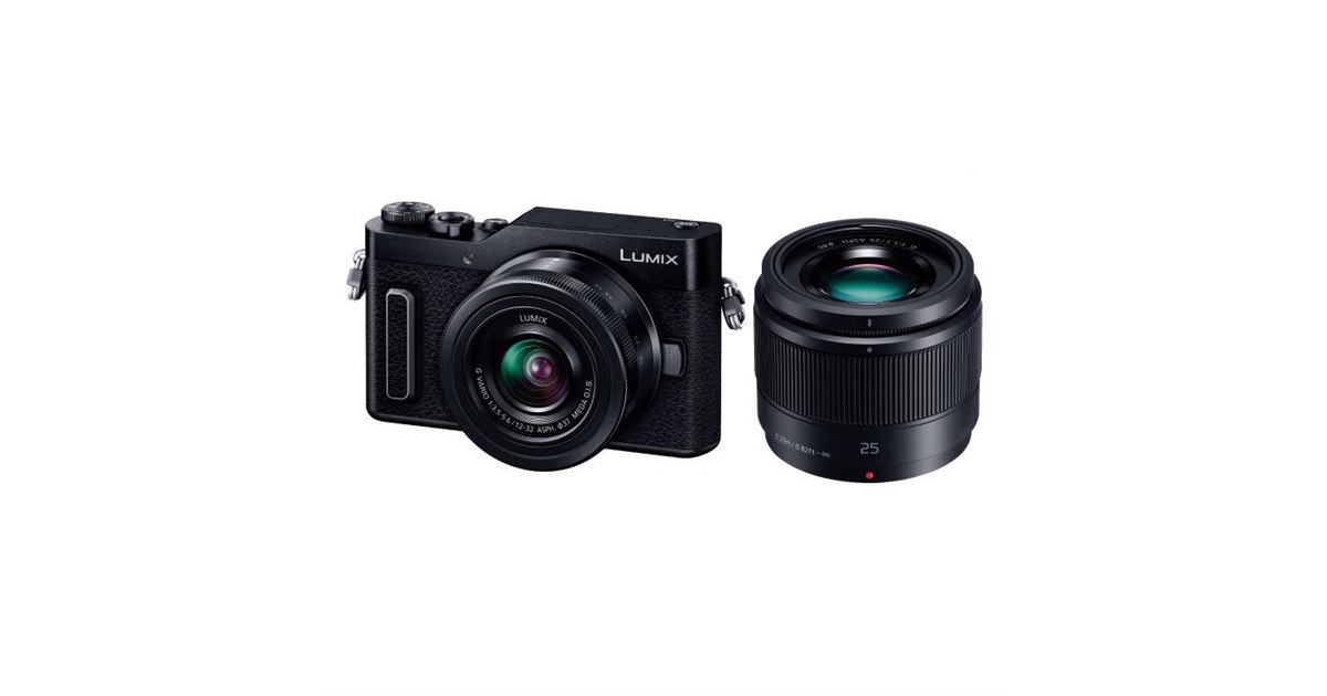 Panasonic LUMIX GF10W-K ブラック Panasonic 中古 1年保証 美品 LUMIX GF10 ダブルレンズキット 12