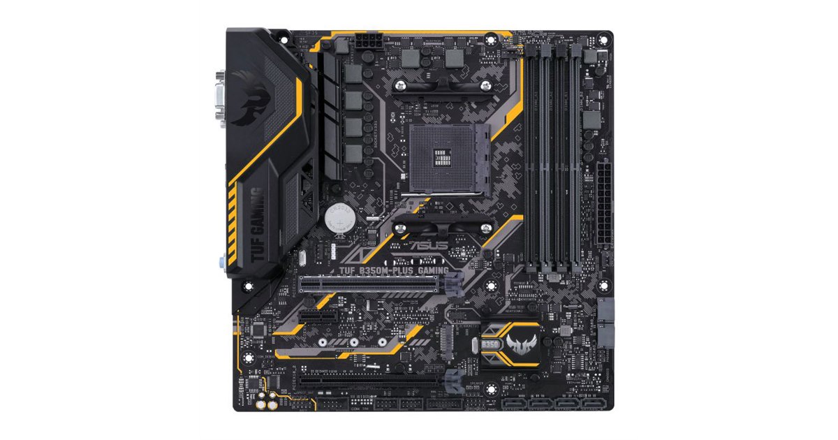 ASUS、Raven Ridge対応のゲーミングMicroATXマザー「TUF B350M-PLUS
