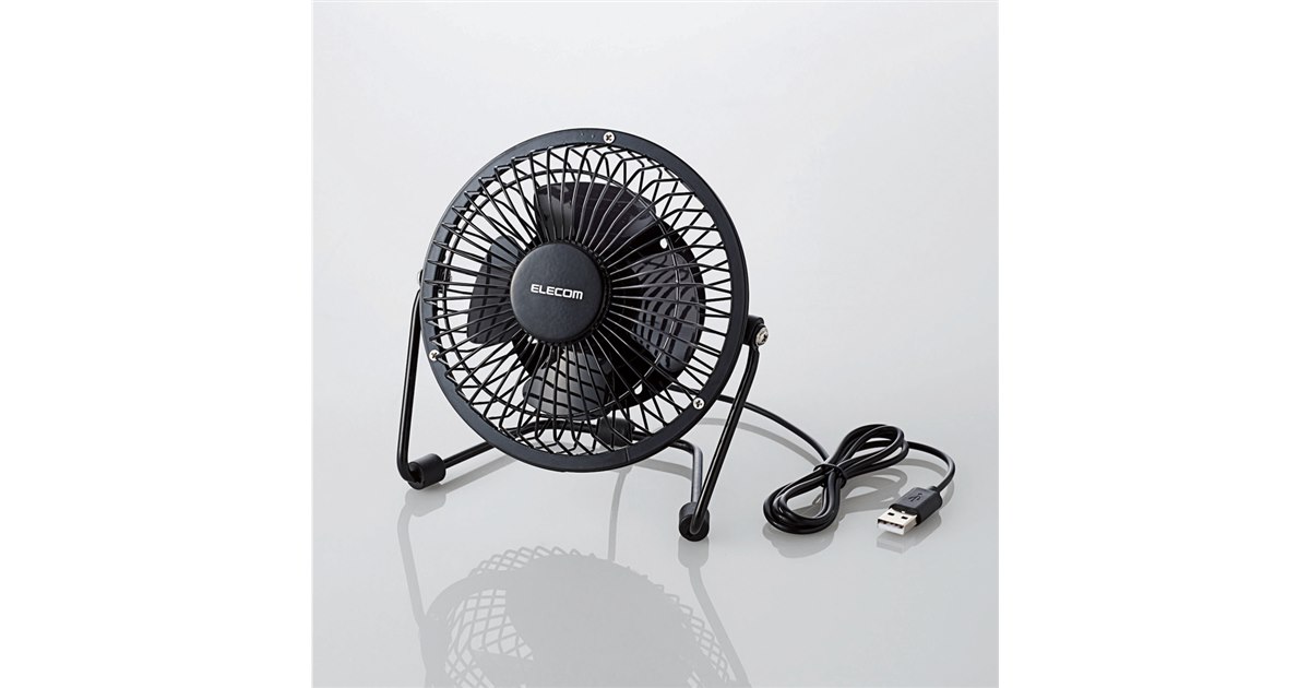 エレコム、耐久性の高い金網フレームを採用したUSB扇風機「FAN