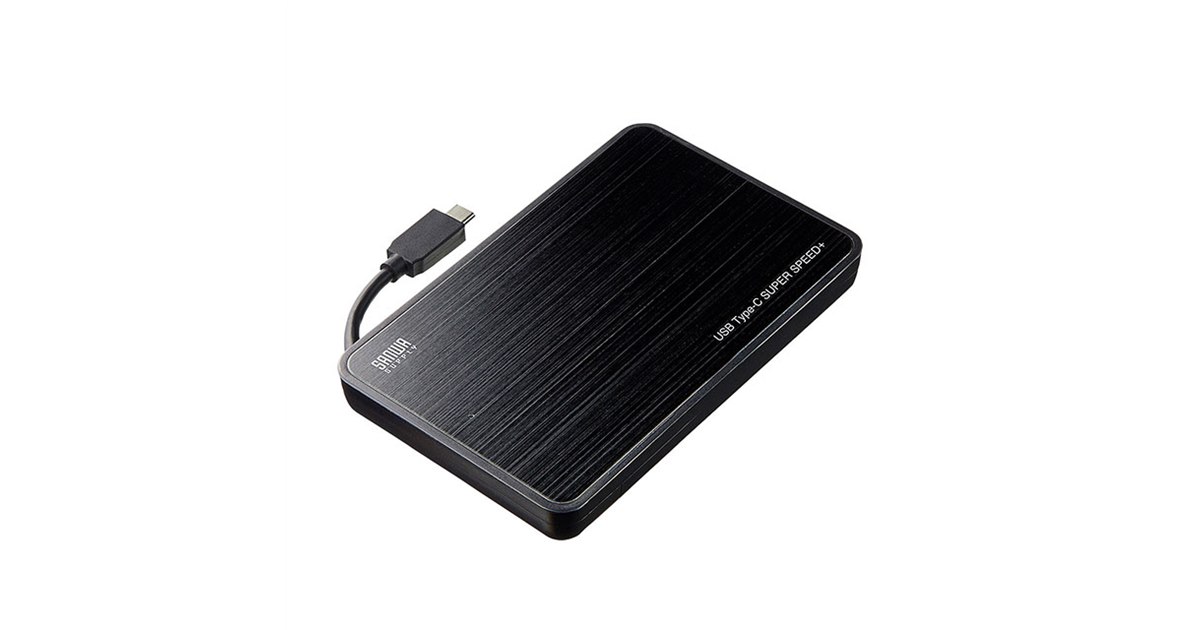 サンワ、USB 3.1 Gen2対応でUSB Type-C端子搭載の2.5インチHDDケース