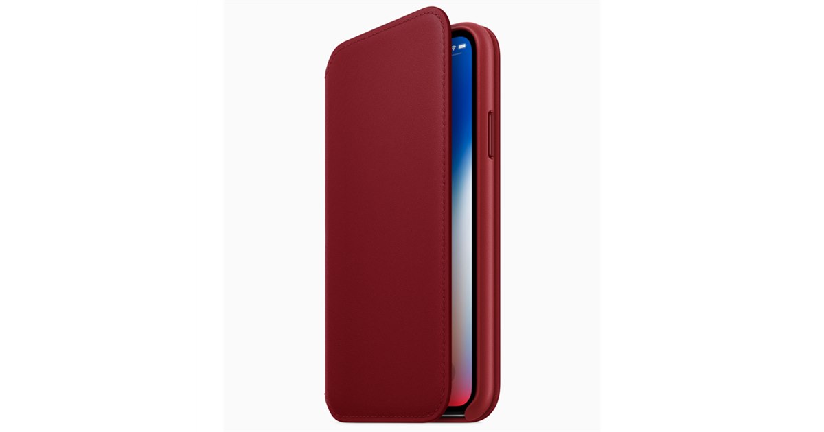 アップル、iPhone X レザーフォリオケースに「(PRODUCT)RED」追加
