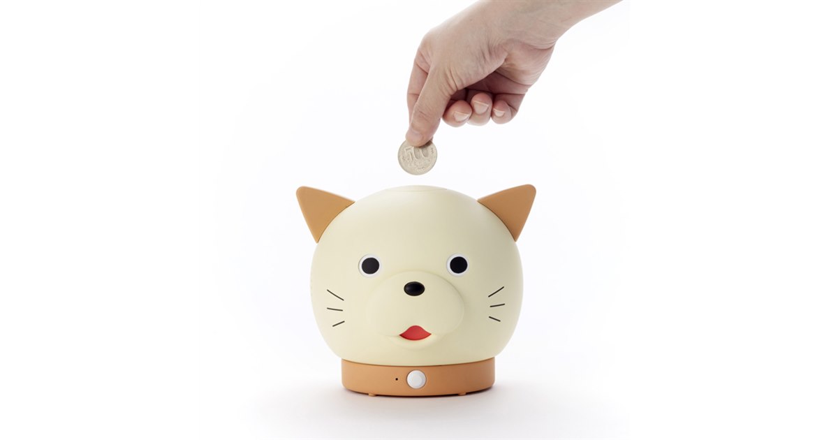 貯金額や天気・ニュースを教えてくれるスマート貯金箱「バンクワン