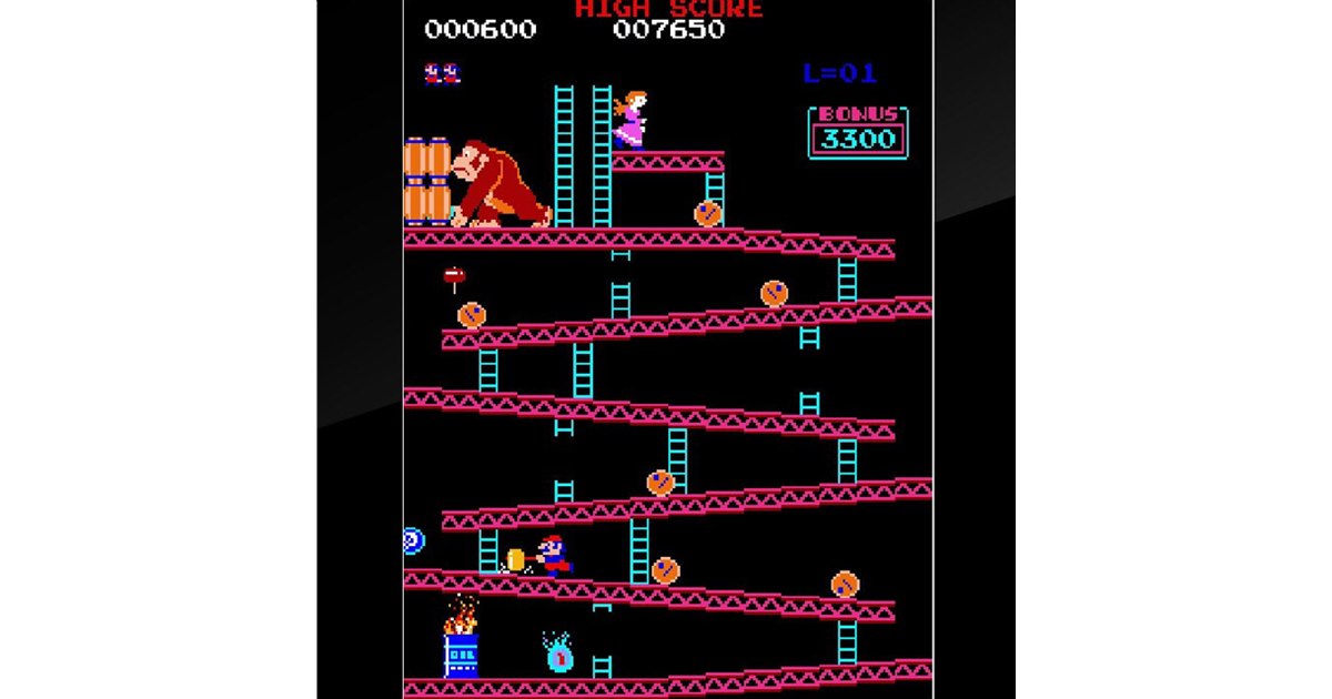 ファミコン版に未収録のステージも、AC版「ドンキーコング」がSwitch