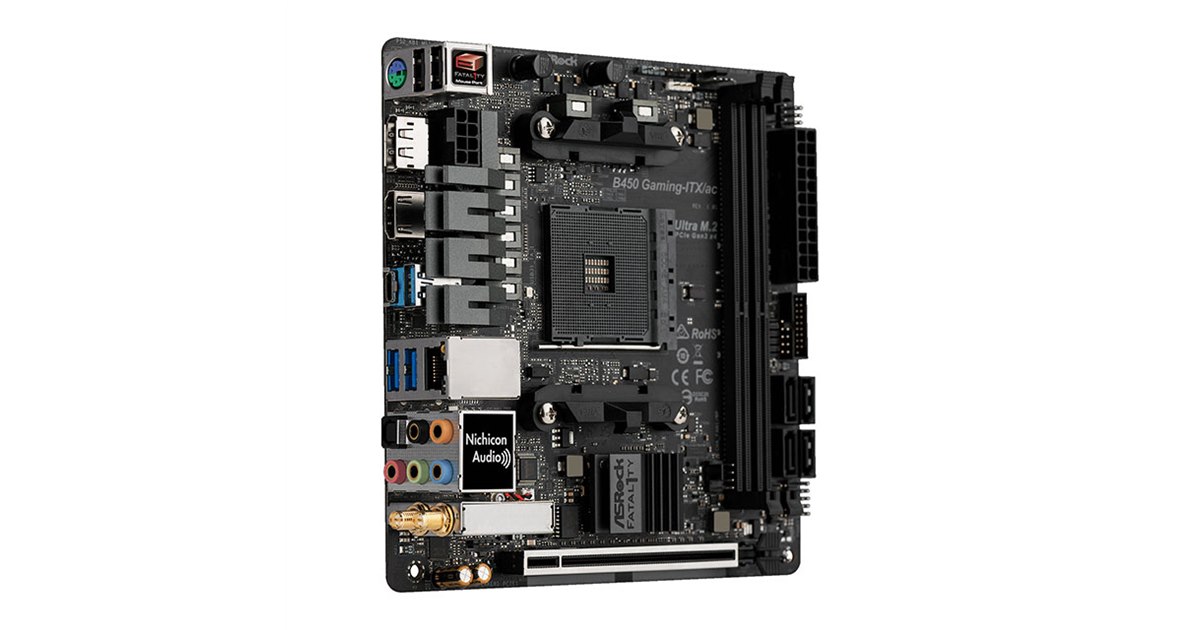 ASRock、「AMD B450」を搭載したMini ITXゲーミングマザー