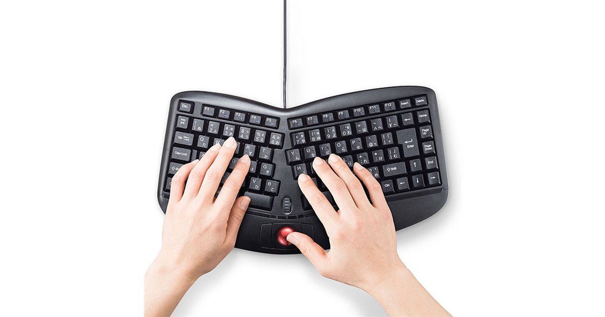 サンワ、エルゴノミクス形状のキーボード「SKB-ERG3BK」「SKB-ERG5BK