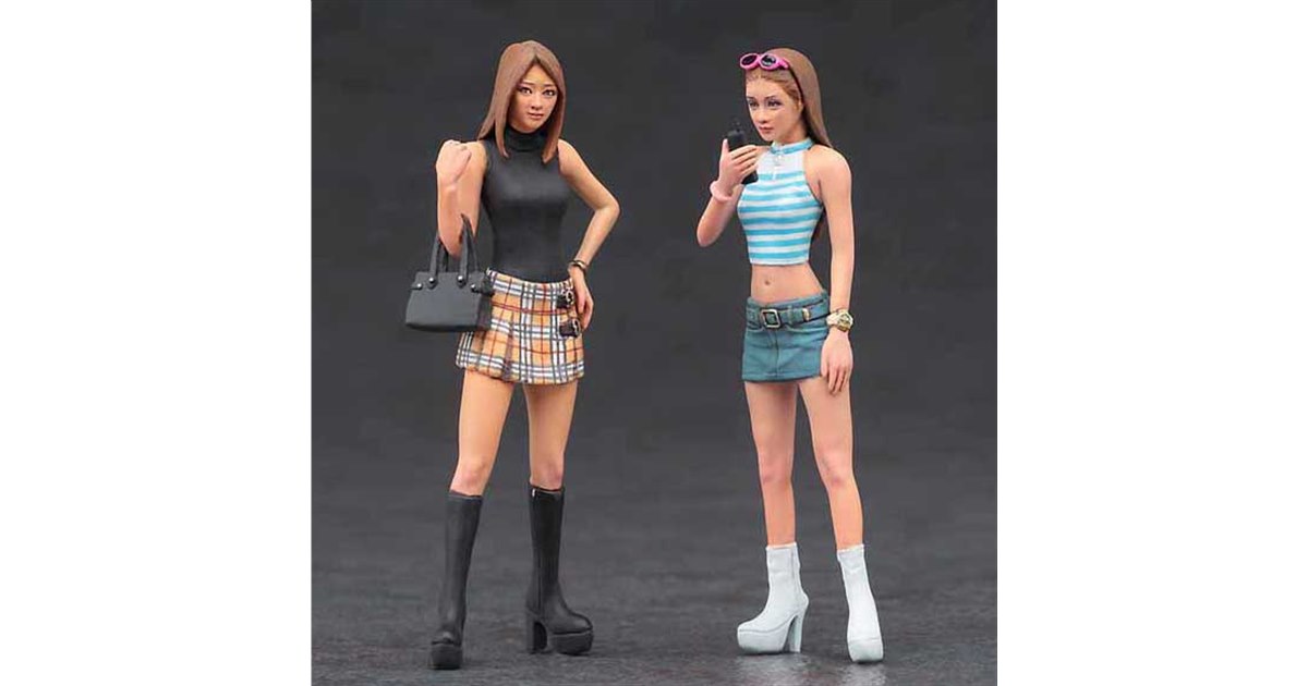 ハセガワ 1/24 フィギュアコレクションシリーズ 90&#39;s 厚底ギャルフィギュア プラモデル FC02 mxn26g8 41odt-9hL+L.jpg_BO30,255,255,