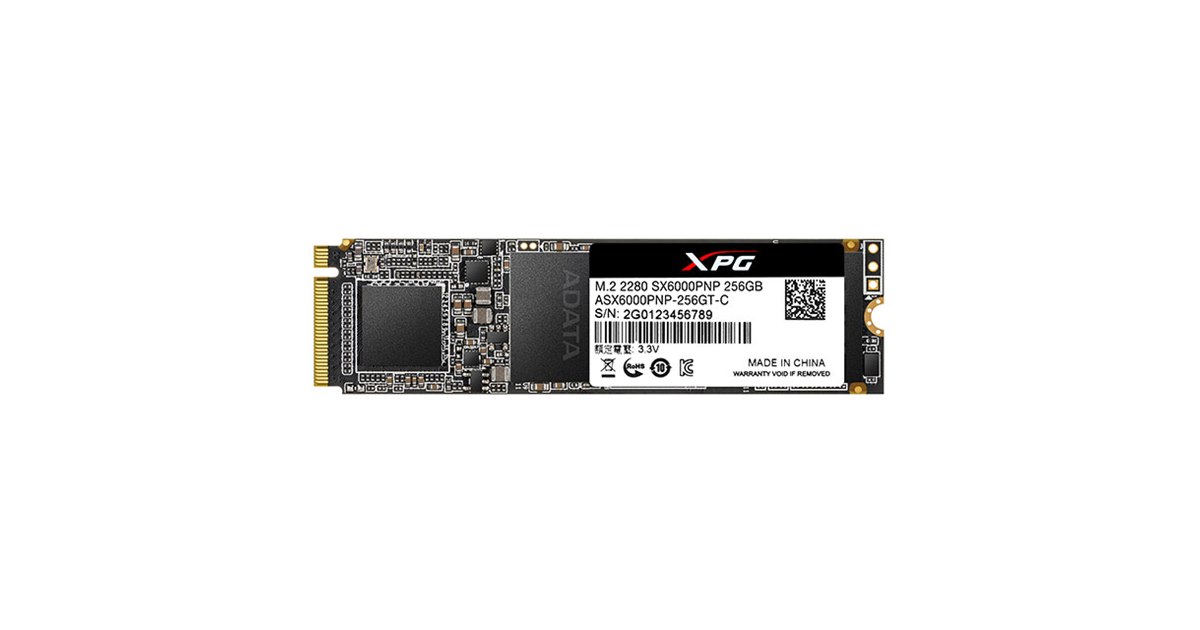 ADATA、薄型設計を採用したM.2 SSD「XPG SX6000 Pro」の256GBモデル