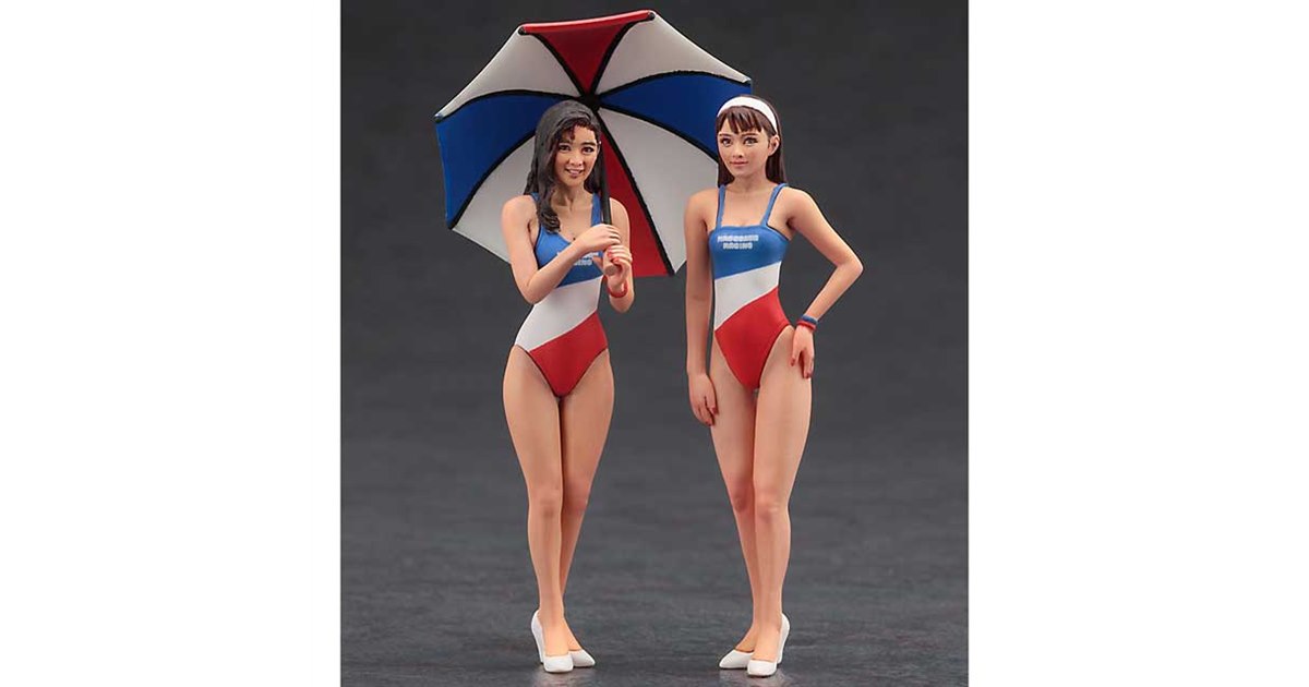 ハイレグ・黒髪ソバージュ・太眉が魅力、90年代前期のレースクイーンが