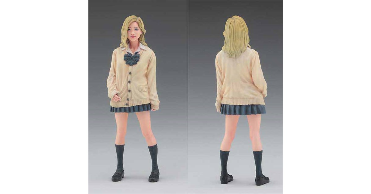 カーディガン姿の女子高生を3Dで再現、1/12スケールのレジンキット発売 - 価格.com