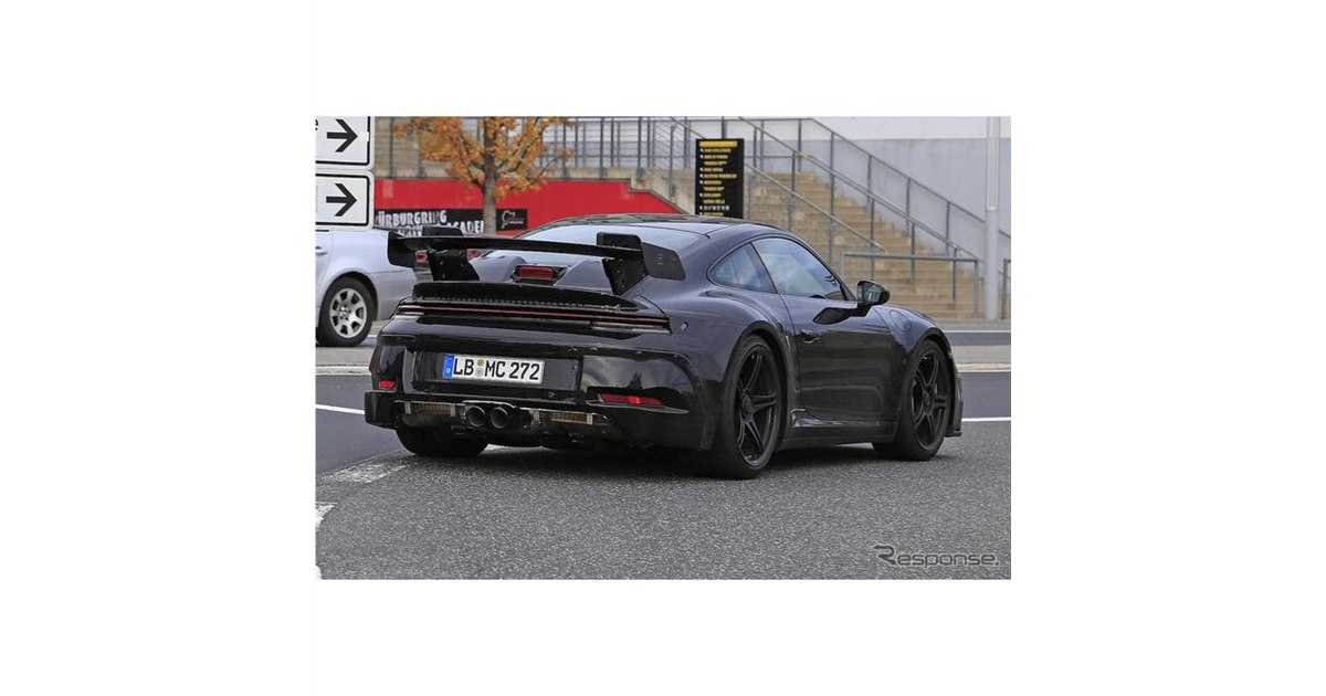 このリアウイングは何だ!? ポルシェ 911GT3 新型、完成形が見えてきた 