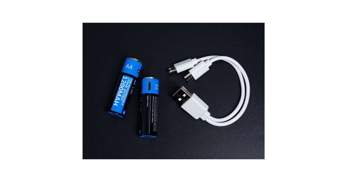 上海問屋、USB充電に対応したリチウムポリマー単3形乾電池「DN-915591