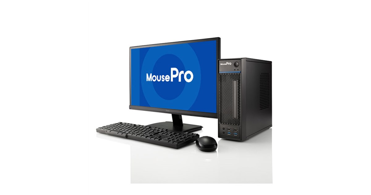 MousePro MP Pro-S200 デスクトップPC＋ワイド液晶モニター MousePro、「Athlon 200GE」を搭載した省スペース型パソコン「SA320E