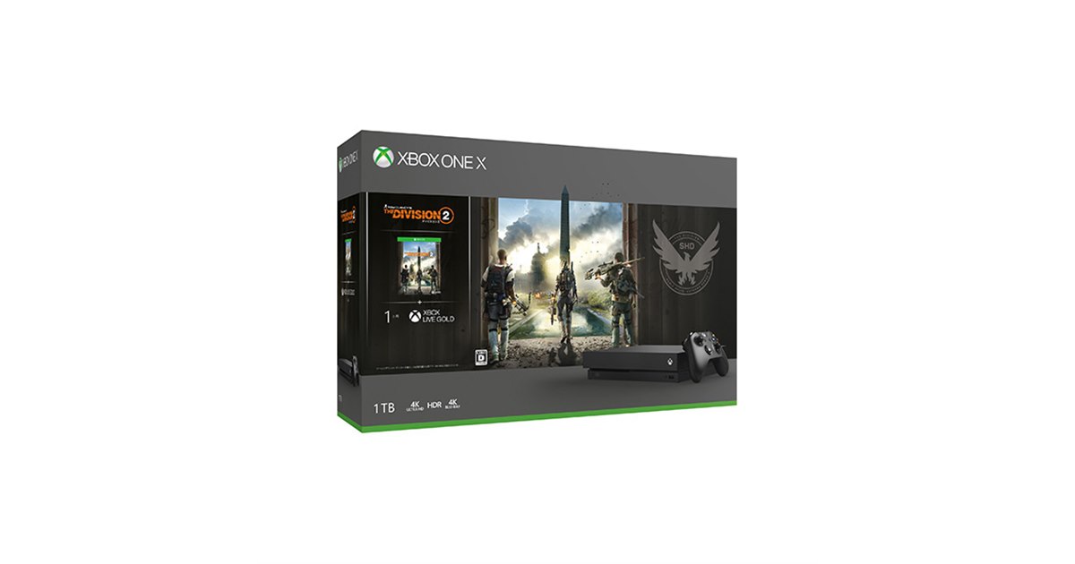 マイクロソフト、「Xbox One X （ディビジョン2 同梱版） 」を3/15発売 