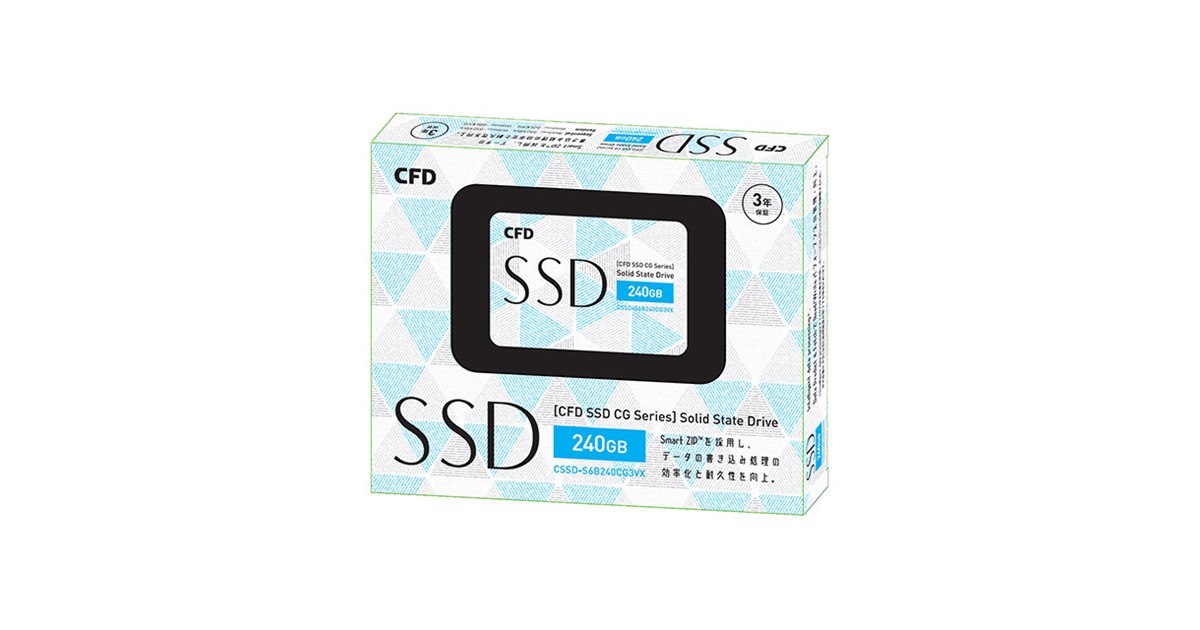 CFD、Smart ZIPを採用したエントリーモデルのSSD「CG3VX