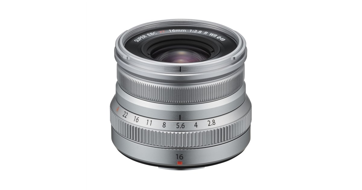 XF16mmF2.8 R WR シルバー 富士フイルム、広角レンズ「XF16mmF2.8 R WR」シルバーカラーの
