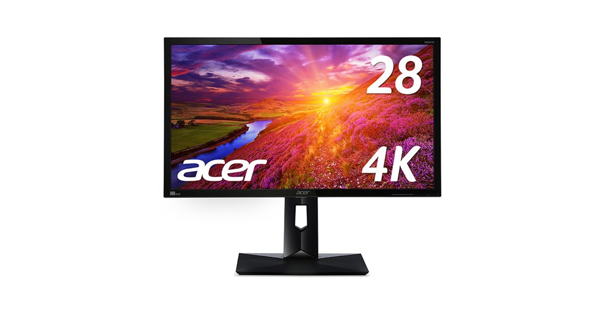 エイサー、HDR10対応の28型4K液晶ディスプレイ「CB281HKAbmiiprx