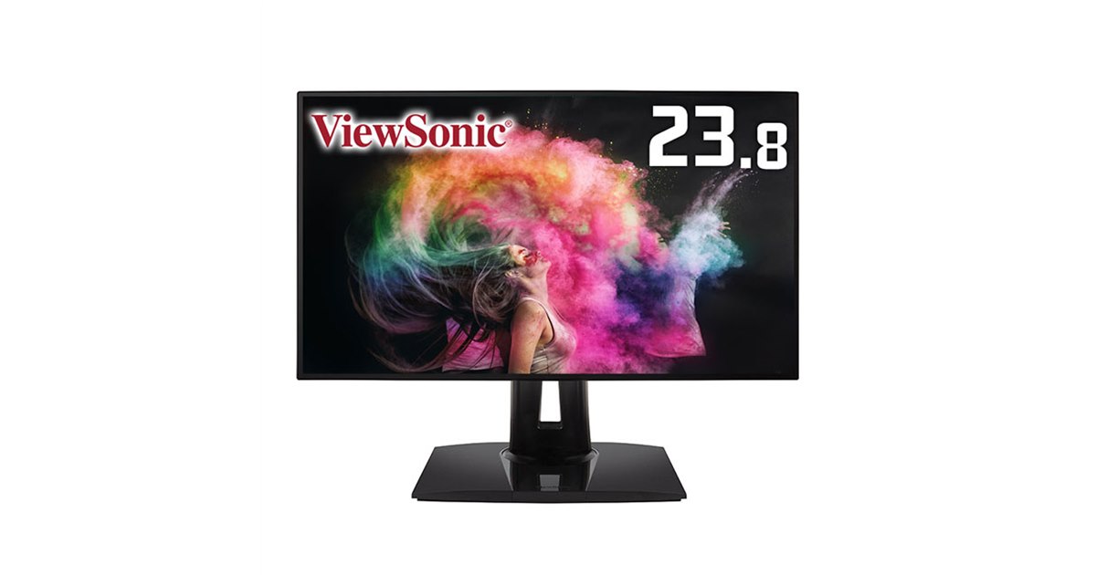 ViewSonic、カラーマネージメント対応の23.8型フルHD液晶ディスプレイ 