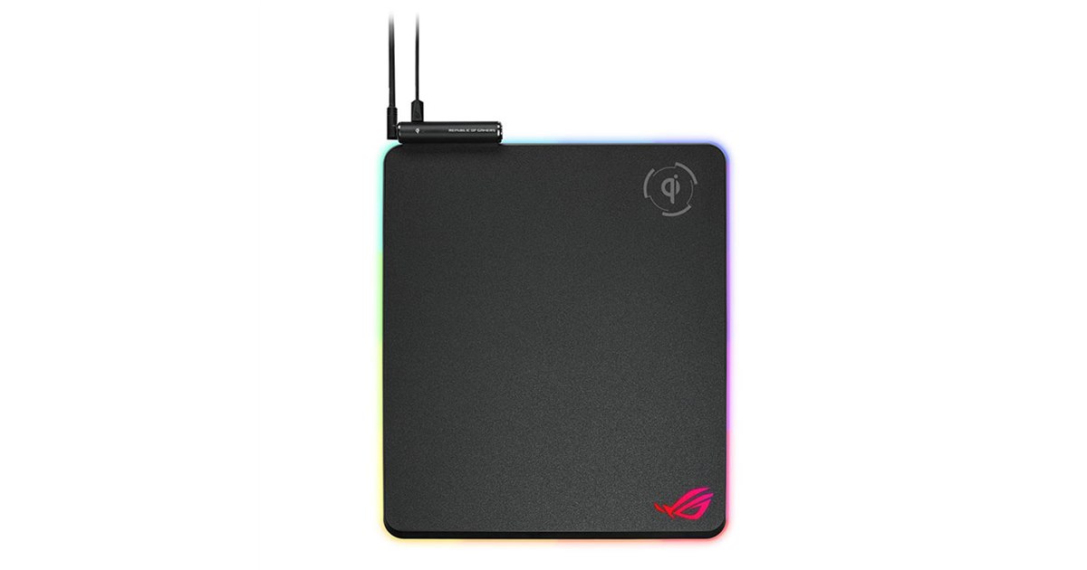 ASUS - ASUS ROG Balteus Qi ゲーミングマウスパッド ワイヤレス充電 小型デバイス用にQiワイヤレス充電機能を搭載、Aura Sync機能