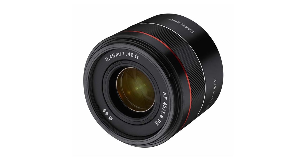 サムヤン、ソニーEマウント対応の標準レンズ「AF 45mm F1.8 FE