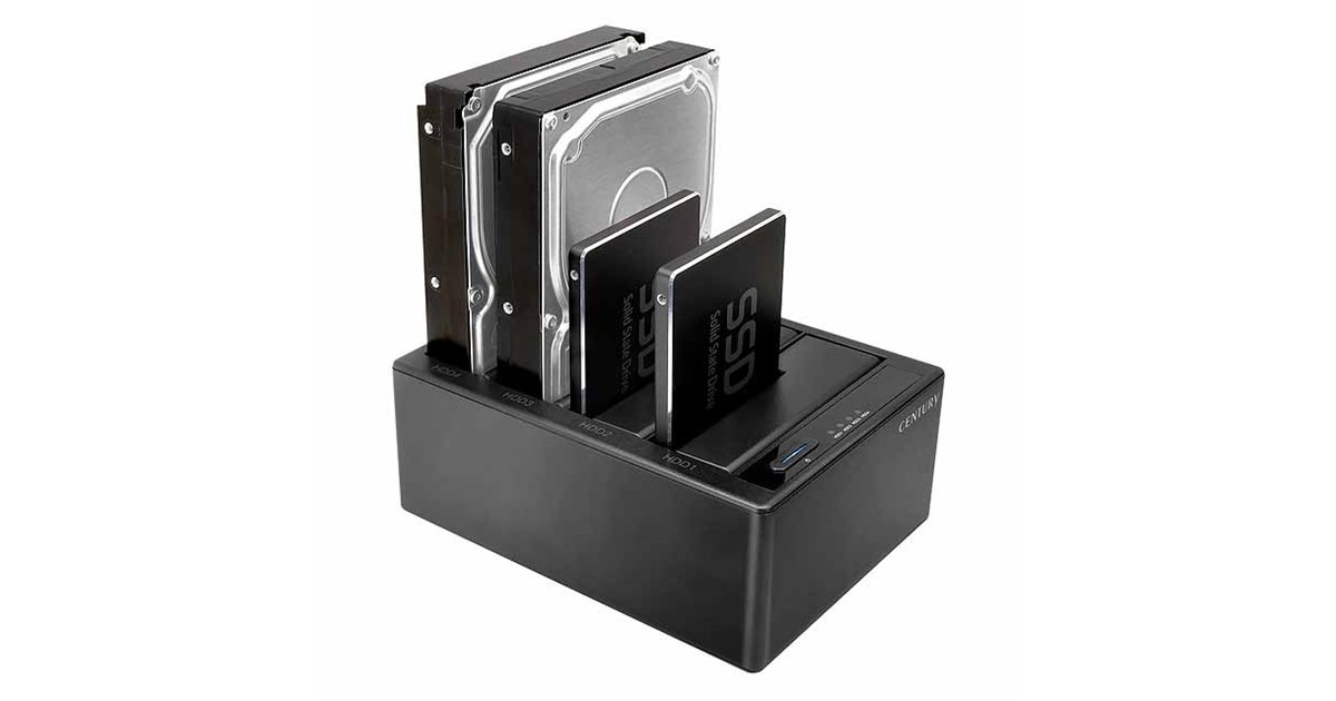 センチュリー、USB 3.1 Gen2 Type-Cを搭載した「裸族のお立ち台QUAD