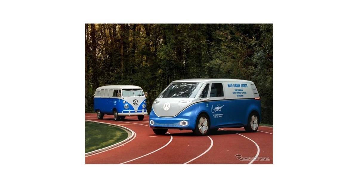 VWの次世代EVコンセプトに「ナイキ」仕様…50年前の創業時の移動販売車