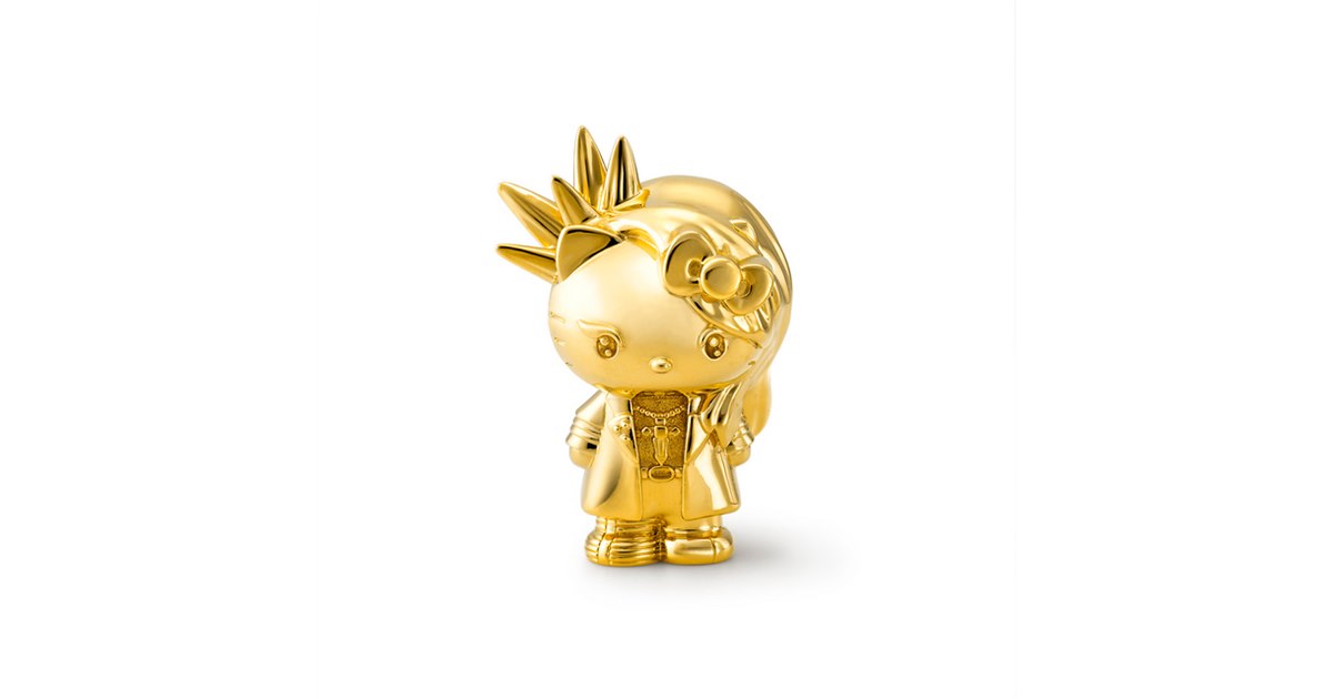税込110万円、YOSHIKIさんコラボの「yoshikitty」が18金オブジェに