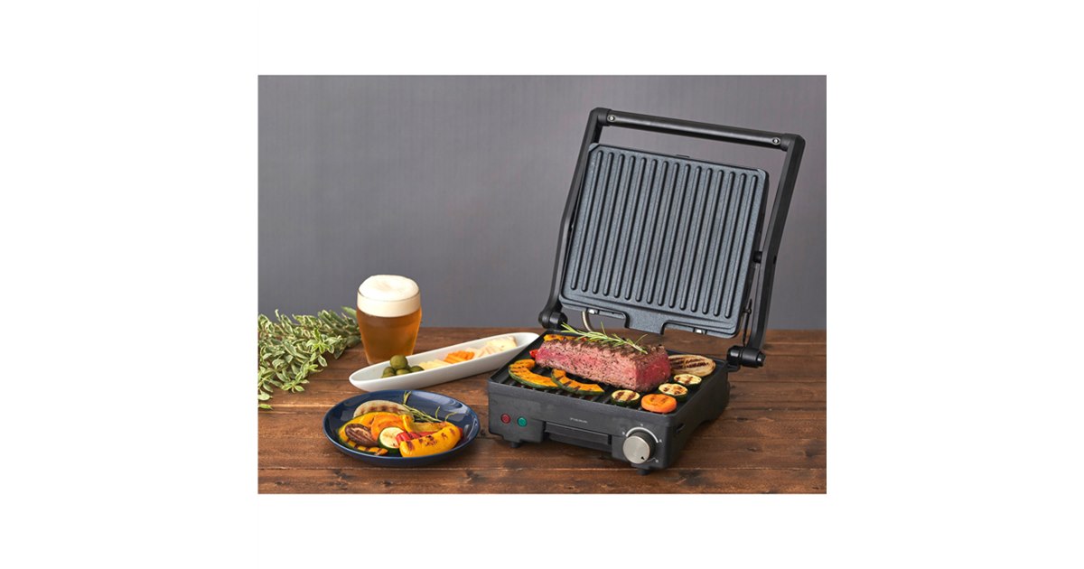 ドウシシャ、厚切り肉の“挟み焼き”ができる「プレスグリルメーカー HPU