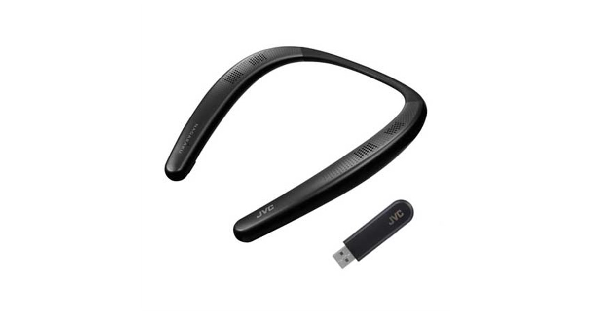 JVC、テレビ音声用の送信機が付属したネックバンド式ワイヤレス