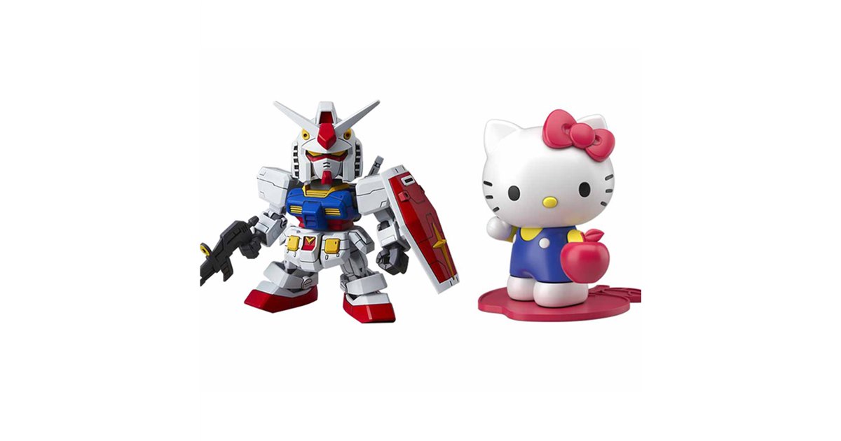 バンダイ、RX-78-2 ガンダム＆ハローキティのプラモ2体セット