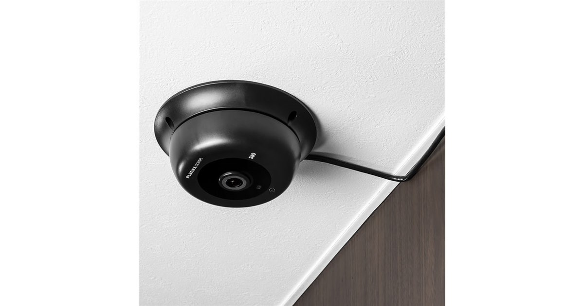 プラネックス、天井設置型の360度ネットワークカメラ「CS-QV360C」など