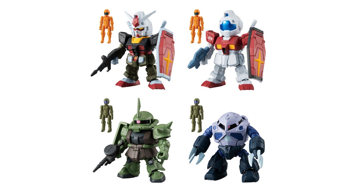 機動戦士ガンダム」一年戦争・MSVより、リアルタイプカラーの食玩が