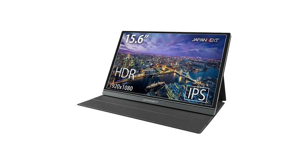 JAPANNEXT、USB Type-C接続に対応した15.6型モバイルモニター