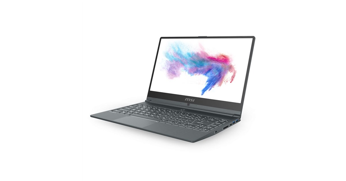 なんでも鑑定団よりも驚き！ MSI、Core i7とGeForce 14 MX250を搭載した14型ノートPC「Modern Windowsノート本体