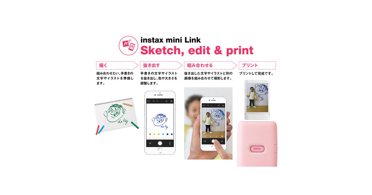 富士フイルム、新機能「Sketch, edit & Print」で“チェキ