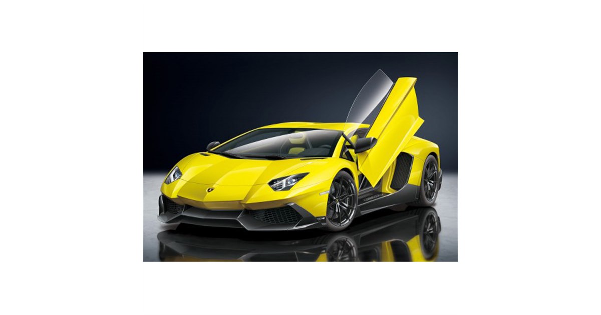 ランボルギーニ」50周年記念モデルがエンジンフード開閉式でモデル化