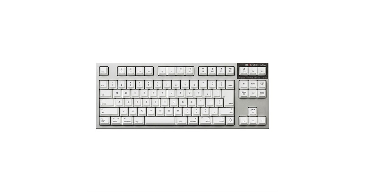 東プレ　REALFORCE for Mac キーボード PFU、高性能キーボード「REALFORCE for Mac」のPFU限定仕様