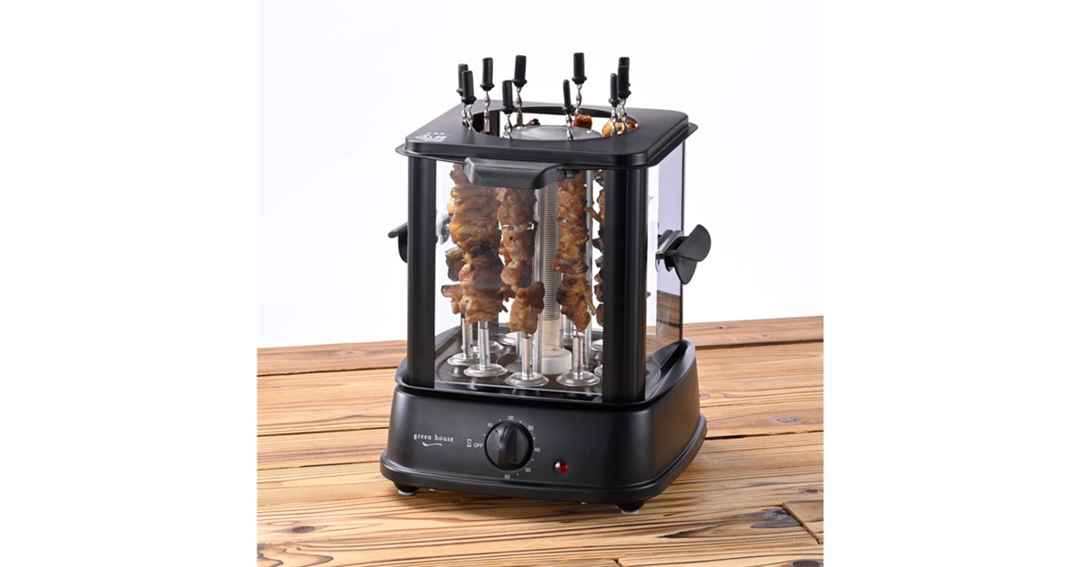 グリーンハウス、串10本が自動回転する家庭用「焼き鳥メーカー