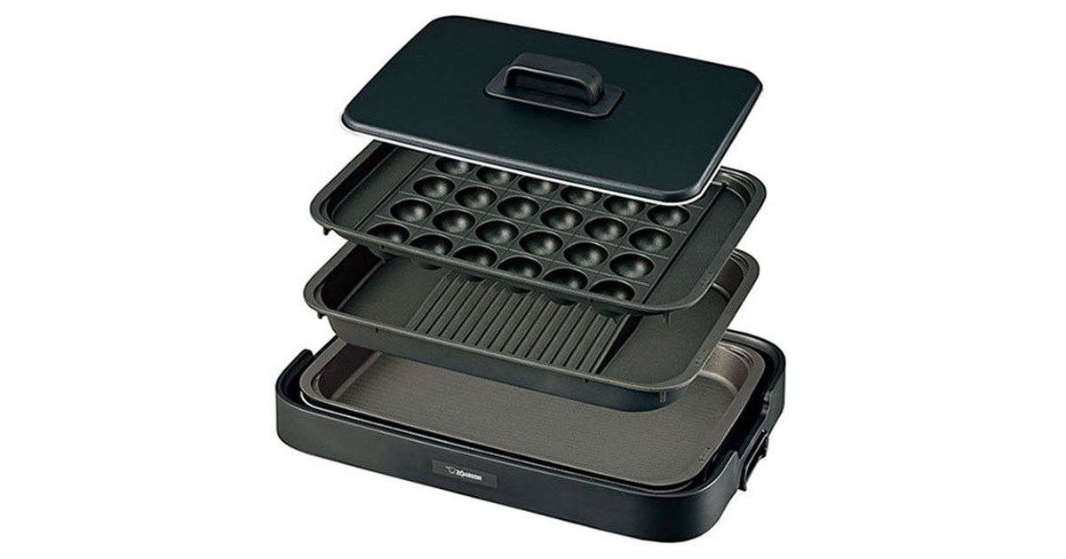 象印、深さ3.5cmの新「深型プレート」付きホットプレート「EA